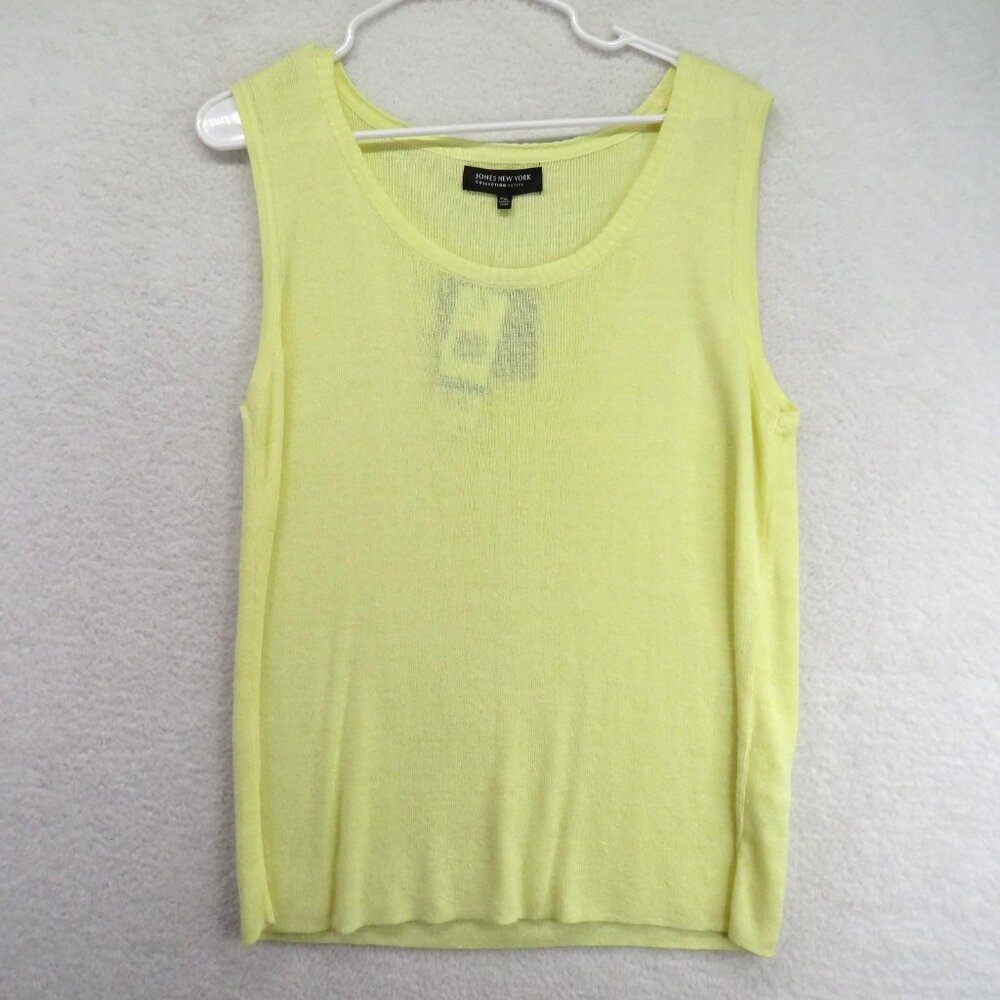 Jones New York Sweater Tank Womens Petite XL Lightweight Sleeveless Pullover Top